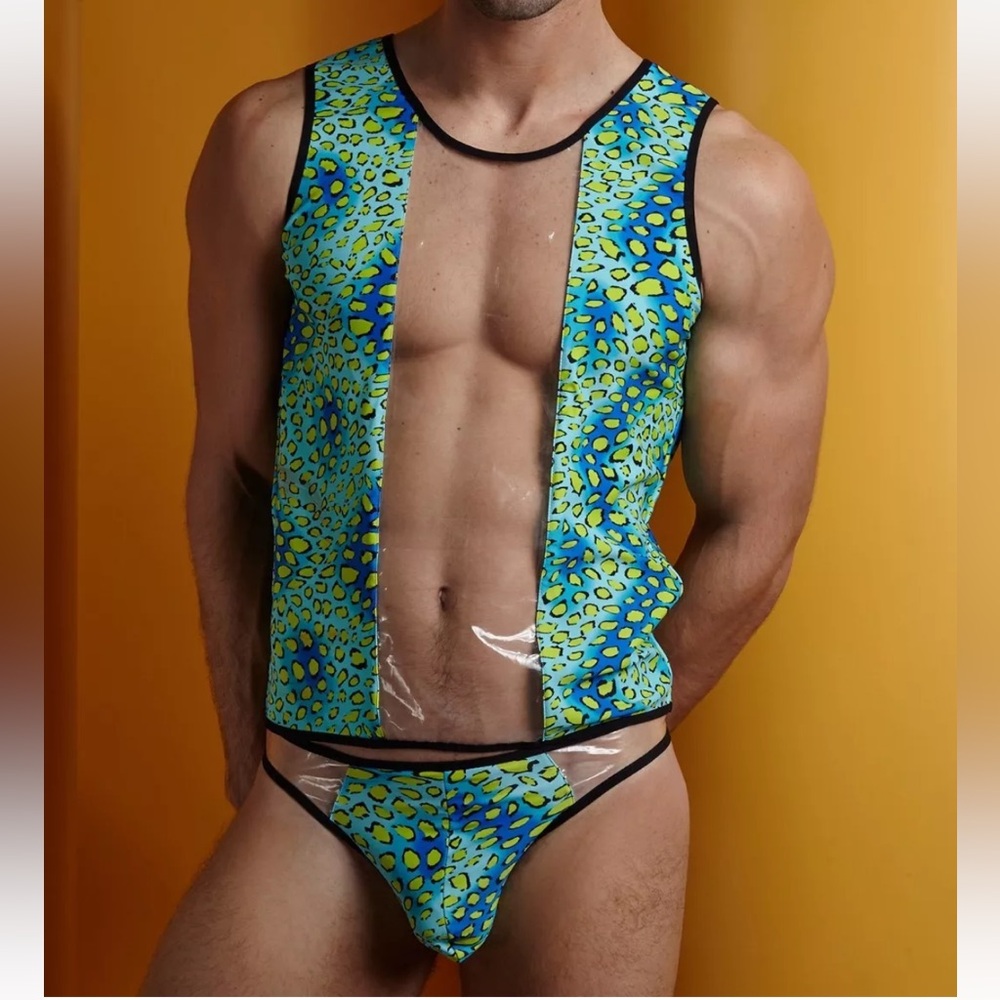 Naughty Boy: Leopard Print Tank & Brief
